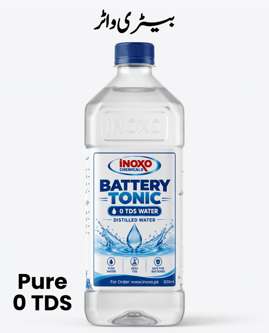 Inoxo Battery Tonic – 0 TDS - 820ml Deionized Battery Water - Inoxo Chemical