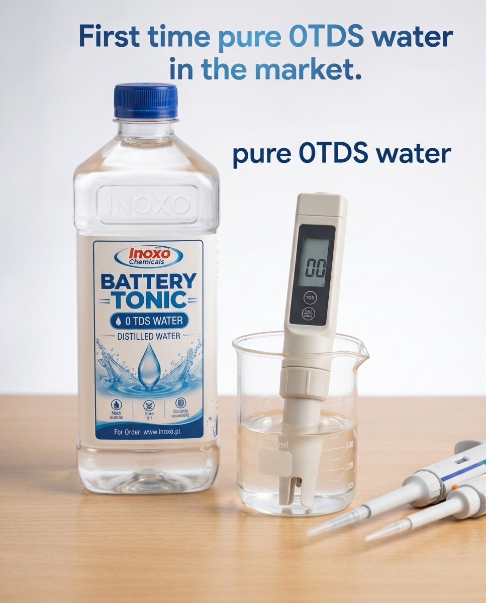 Inoxo Battery Tonic – 0 TDS - 820ml Deionized Battery Water - Inoxo Chemical